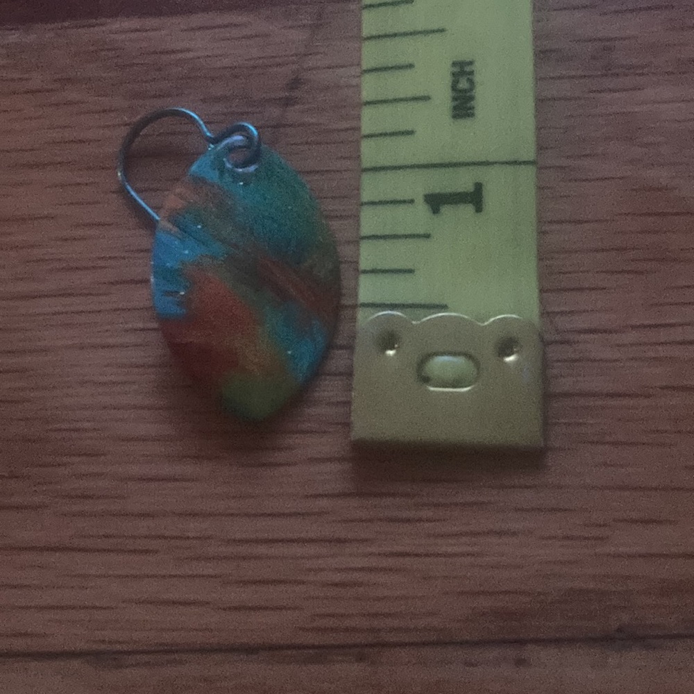 Multicolor Leaf Shaped Earrings - image 3